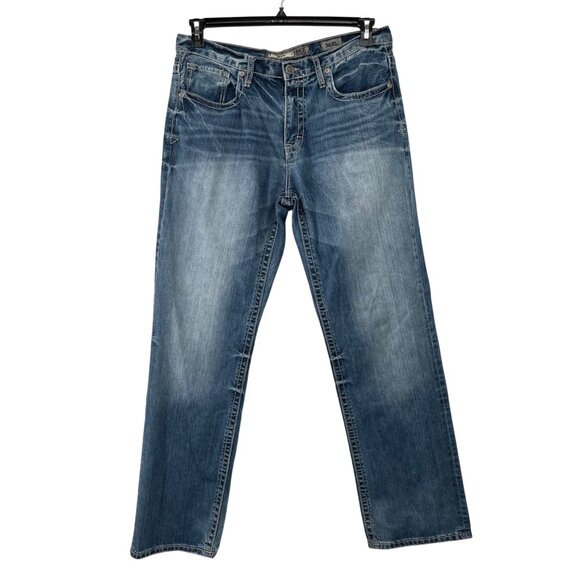 BKE Seth Jeans Mens 36XL Used Blue Denim Straight Leg Cotton - Picture 3 of 15